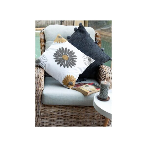 Flower Tufted Square Cushion - Image 2