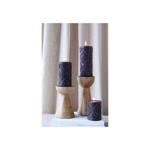 Diamond Pillar Candles - Dark Blue/Black - Image 2