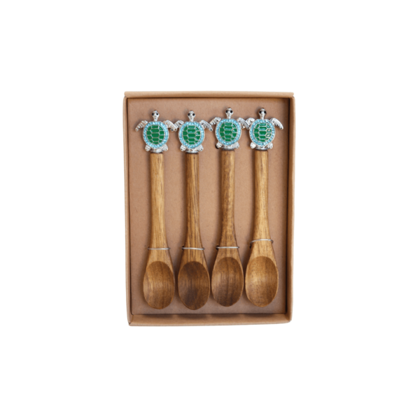 Acacia Turtle Spoons (Set of 4) (Due Aug)