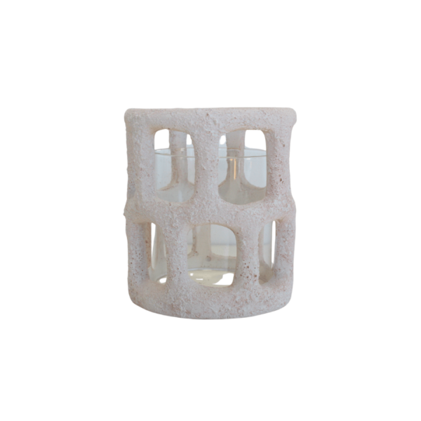 Luna Candle/T-Lite Holder - White (Due Aug)