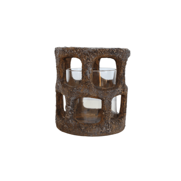 Luna Candle/T-Lite Holder - Rust (Due Aug)