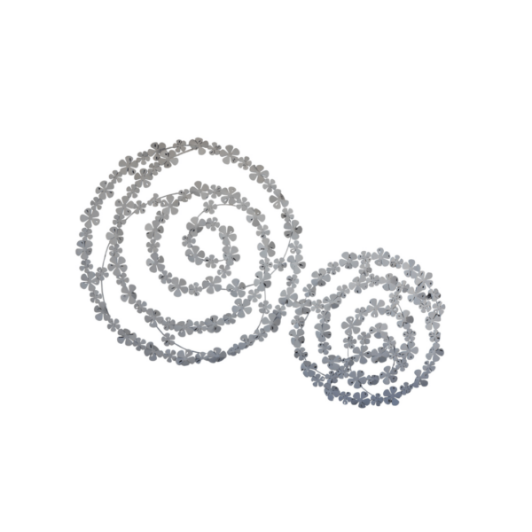 Frangipani Swirl Wall Arts - White (Due Aug)