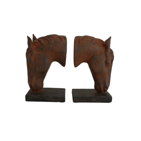 Rusted Horse Head Book Ends (Due Aug)