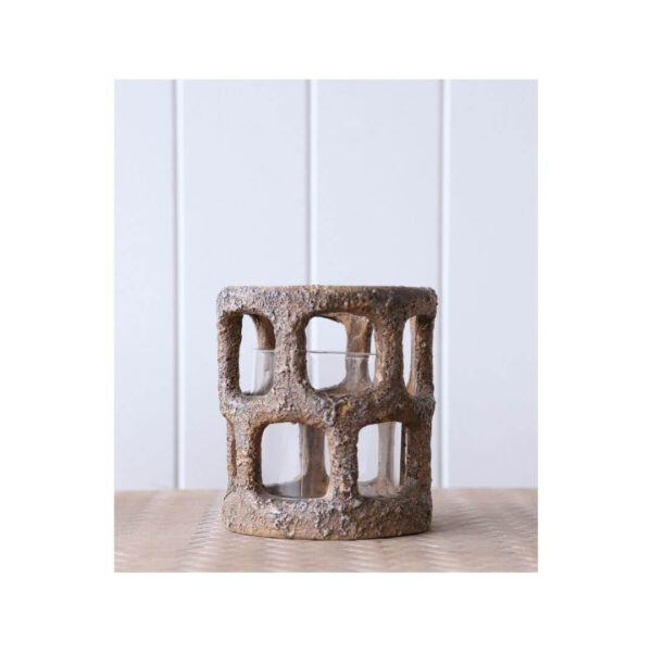 Luna Candle/T-Lite Holder - Rust (Due Aug) - Image 2