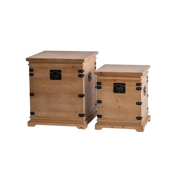 Dakota Timber Storage Trunk (Set of 2)