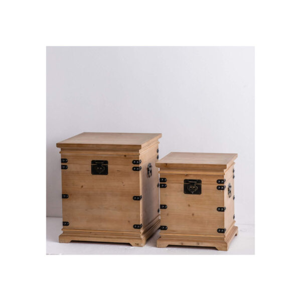 Dakota Timber Storage Trunk (Set of 2) - Image 2